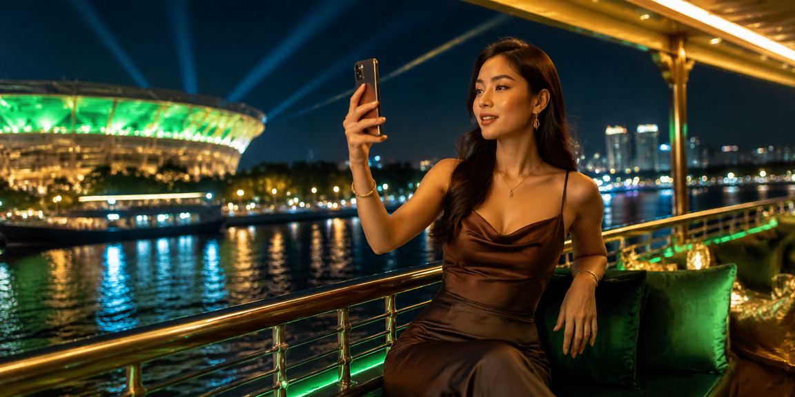 Người dùng miền Tây tại vùng đồng bằng sông Cửu Long chơi trò chơi bài trực tuyến trên điện thoại cạnh ly cà phê